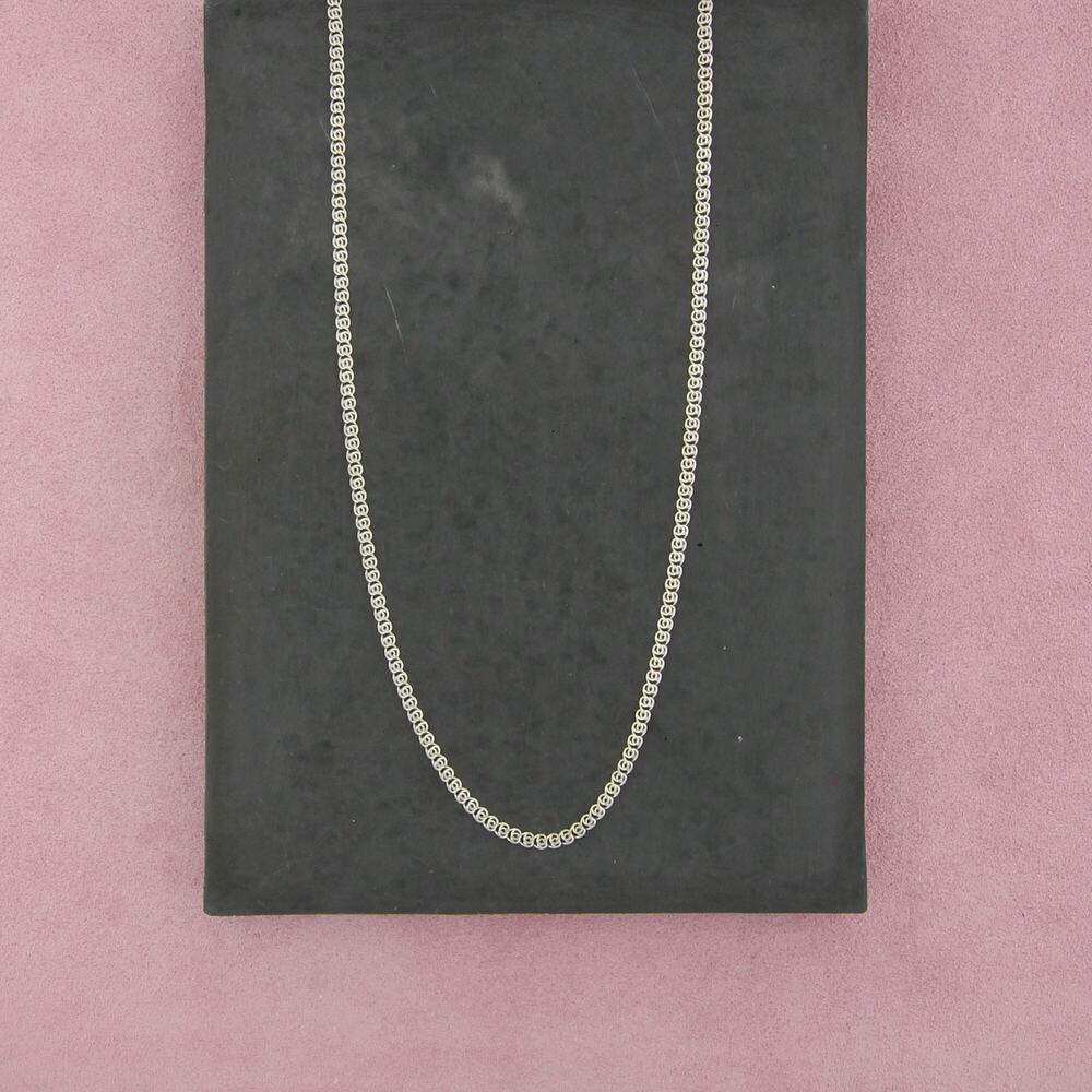 sterling silver vintage 3mm double scroll link chain necklace size 23.5in
